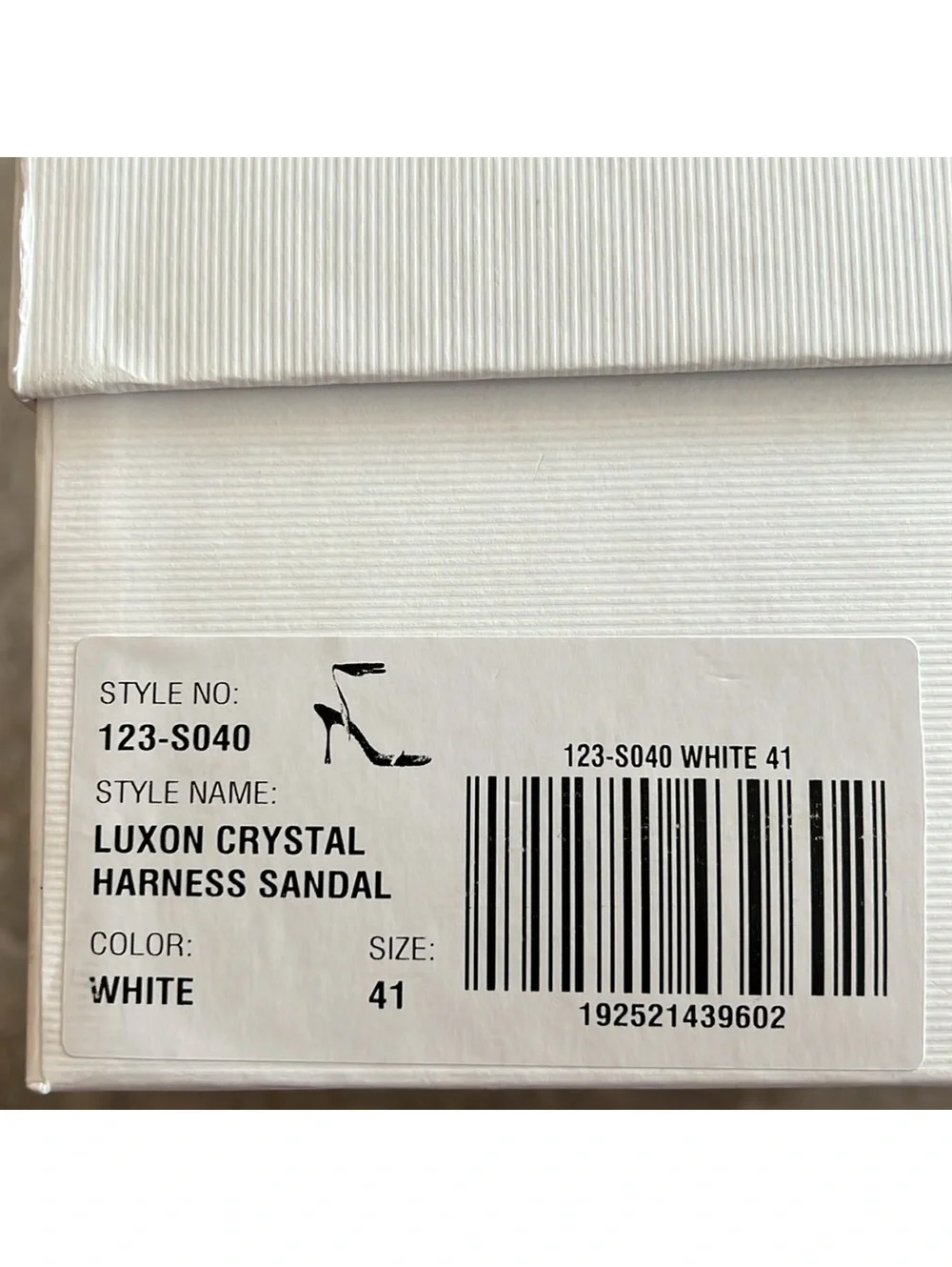 Jonathan Simkhai Luxon Crystal Harness Sandals White, Size EU41, NEW+DustBag